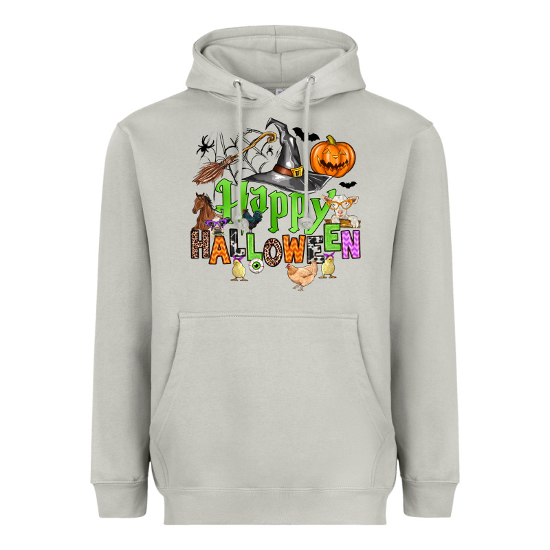 Happy Halloween Farm Animals Heavyweight Hoodie by Zillion Design Studio | Teevron