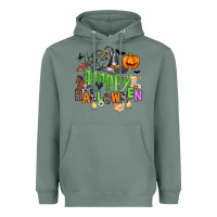 Sage happy halloween farm animals Heavyweight Hoodie - Zillion Design Studio