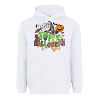 White happy halloween farm animals Heavyweight Hoodie - Zillion Design Studio