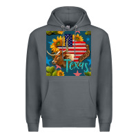 Rock 4th of july texas map with cow seamless pattern Premium Hoodie - BundleAndBundleShop
