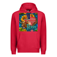 Cardinal 4th of july texas map with cow seamless pattern Premium Hoodie - BundleAndBundleShop