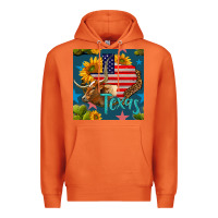 Carrot 4th of july texas map with cow seamless pattern Premium Hoodie - BundleAndBundleShop