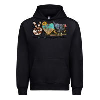 Peace Love Jersey Giant Chicken Urban Hoodie | Teevron