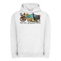 Pigment Lunar Rock Peace Love Jersey Giant Chicken Urban Hoodie - LillyAllenDesigns
