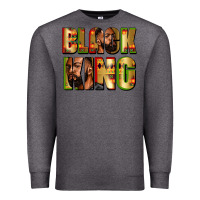 Charcoal Heather Black king juneteenth Premium Sweatshirt - Zillion Design Studio