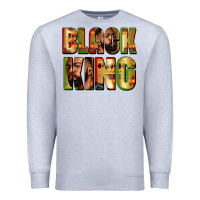Heather Grey Black king juneteenth Premium Sweatshirt - Zillion Design Studio
