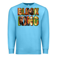 Ocean Blue Black king juneteenth Premium Sweatshirt - Zillion Design Studio