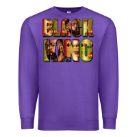 Purple Black king juneteenth Premium Sweatshirt - Zillion Design Studio