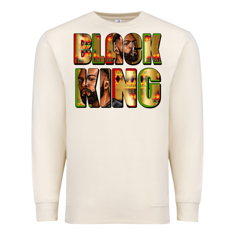 Black King Juneteenth Premium Sweatshirt by Zillion Design Studio | Teevron