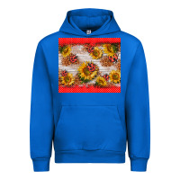 Cobalt ladybug sunflower Urban Hoodie - BarkalooDesign