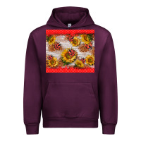 Mauve Wine ladybug sunflower Urban Hoodie - BarkalooDesign