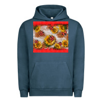 Pigment Midnight Navy ladybug sunflower Urban Hoodie - BarkalooDesign