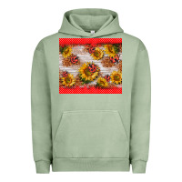Pigment Oil Green ladybug sunflower Urban Hoodie - BarkalooDesign