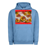 Pigment Pebble Blue ladybug sunflower Urban Hoodie - BarkalooDesign