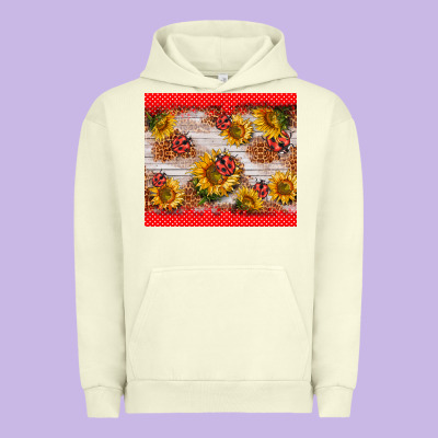 Ladybug Sunflower Urban Hoodie Designed By Barkaloodesign