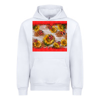 White ladybug sunflower Urban Hoodie - BarkalooDesign
