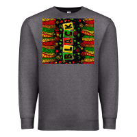 Charcoal Heather Black license letters  juneteenth Premium Sweatshirt - Zillion Design Studio