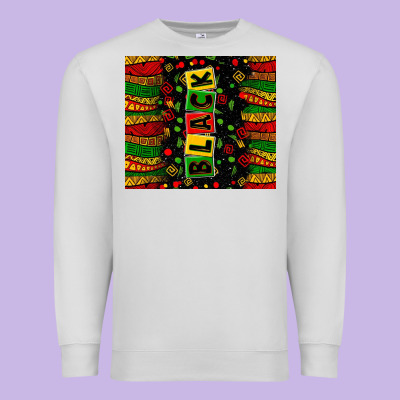 Black License Letters  Juneteenth Premium Sweatshirt Designed By Zillion Design Studio