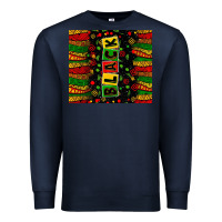 Navy Black license letters  juneteenth Premium Sweatshirt - Zillion Design Studio