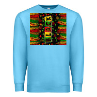 Ocean Blue Black license letters  juneteenth Premium Sweatshirt - Zillion Design Studio