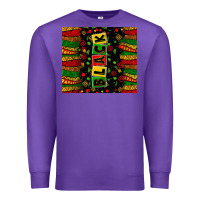 Purple Black license letters  juneteenth Premium Sweatshirt - Zillion Design Studio