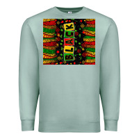 Seafoam Black license letters  juneteenth Premium Sweatshirt - Zillion Design Studio