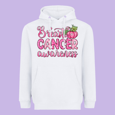 Breast Cancer Awareness Heavyweight Hoodie Designed By Zillion Design Studio