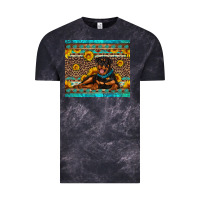 Cloud Black Rottweiler with western background Vintage Tee - Artiststas