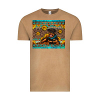 Vintage Camel Rottweiler with western background Vintage Tee - Artiststas