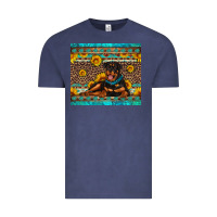 Vintage Denim Rottweiler with western background Vintage Tee - Artiststas
