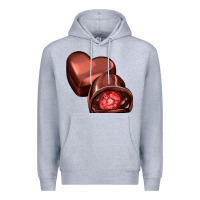 Heather Grey heart chocolate Premium Hoodie - AdoDesignShop