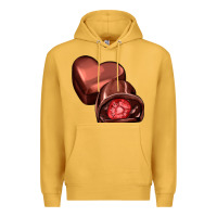 Mustard heart chocolate Premium Hoodie - AdoDesignShop