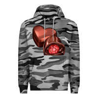 Slate Camo heart chocolate Premium Hoodie - AdoDesignShop