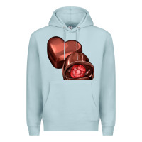 Blue Mist heart chocolate Premium Hoodie - AdoDesignShop