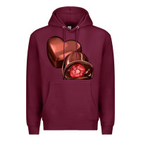 Burgundy heart chocolate Premium Hoodie - AdoDesignShop