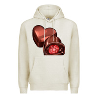 Oatmeal Heather heart chocolate Premium Hoodie - AdoDesignShop