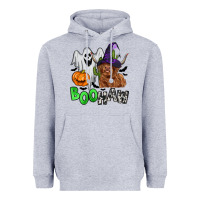 Heather Grey boohaw Heavyweight Hoodie - Zillion Design Studio