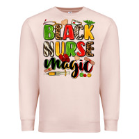 Pale Pink Black Nurse magic juneteenth Premium Sweatshirt - Zillion Design Studio