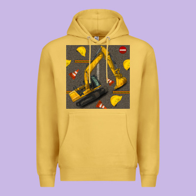 Excavator Seamless Pattern Premium Hoodie Designed By Bundleandbundleshop