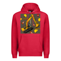 Cardinal excavator seamless pattern Premium Hoodie - BundleAndBundleShop
