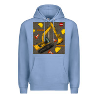 Colony Blue excavator seamless pattern Premium Hoodie - BundleAndBundleShop