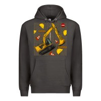 Smoke excavator seamless pattern Premium Hoodie - BundleAndBundleShop
