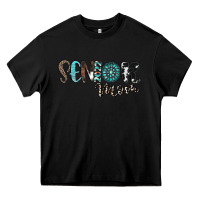 Black senior mom Heavy Core Tee - CowhideDigitalArt