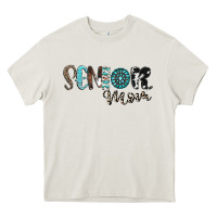 Cream senior mom Heavy Core Tee - CowhideDigitalArt