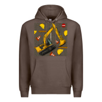 Coffee excavator seamless pattern Premium Hoodie - BundleAndBundleShop