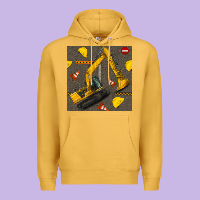 Excavator Seamless Pattern Premium Hoodie Designed By Bundleandbundleshop
