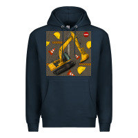 Navy excavator seamless pattern Premium Hoodie - BundleAndBundleShop