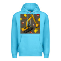Ocean Blue excavator seamless pattern Premium Hoodie - BundleAndBundleShop