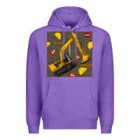 Purple excavator seamless pattern Premium Hoodie - BundleAndBundleShop
