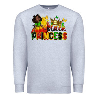 Heather Grey Black princess juneteenth Premium Sweatshirt - Zillion Design Studio